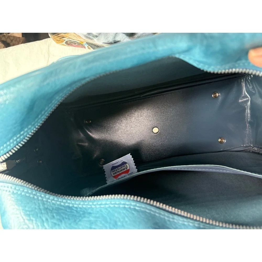 American Tourister Teal Blue Vintage Luggage Set 2 Piece Suitcase Carry On